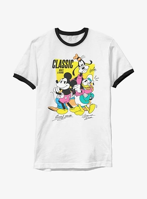 Disney Mickey Mouse Mick Don Goof Ringer T-Shirt