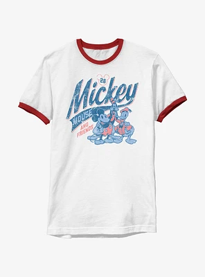 Disney Mickey Mouse & Friends Varsity Blues Ringer T-Shirt