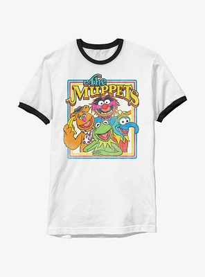 Disney The Muppets Retro Muppet Poster Ringer T-Shirt