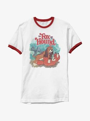 Disney The Fox And Hound Classic Friends Ringer T-Shirt