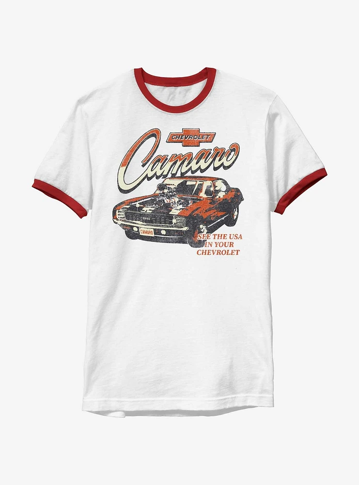 General Motors Vintage Camaro Ringer T-Shirt