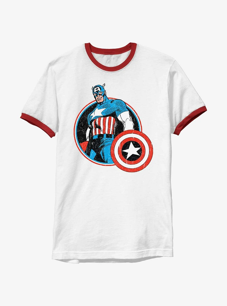 Marvel Captain America Retro Ringer T-Shirt