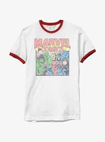 Marvel Vintage Group Box Ringer T-Shirt