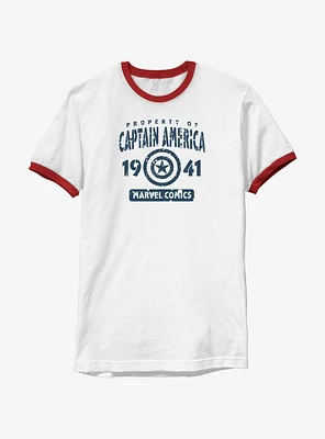 Marvel Captain America Property Of Ringer T-Shirt