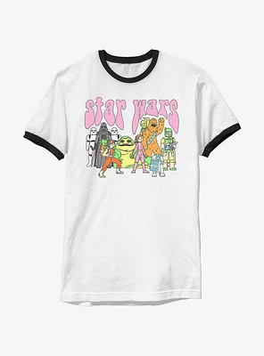 Star Wars Psychedelic Characters Ringer T-Shirt