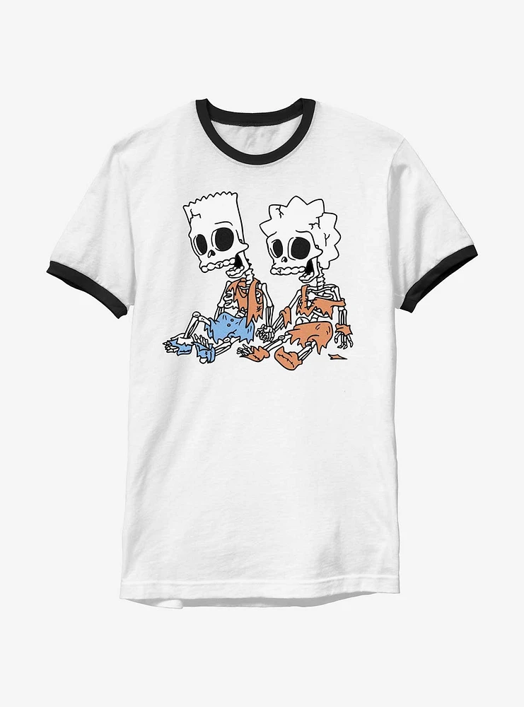 The Simpsons Skeleton Bart And Lisa Ringer T-Shirt