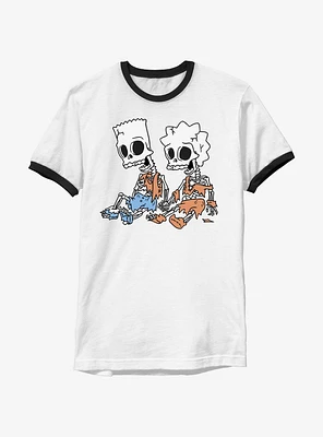 The Simpsons Skeleton Bart And Lisa Ringer T-Shirt