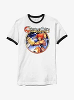 Thundercats Lion-O Vintage Lightning Circle Ringer T-Shirt