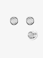 Steel Silver Spiral Heart Plug 2 Pack