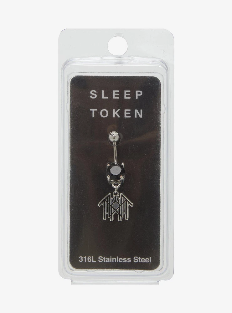 Steel Sleep Token Logo Navel Barbell