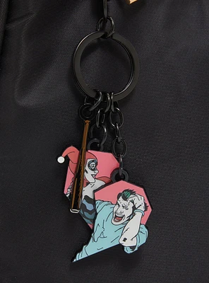 DC Comics Batman The Joker & Harley Quinn Multi-Charm Keychain