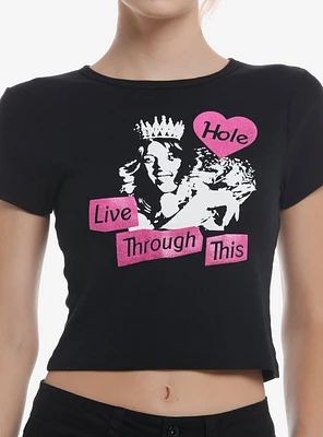 Hole Live Through This Glitter Girls Baby T-Shirt