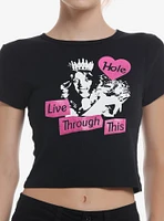 Hole Live Through This Glitter Girls Baby T-Shirt