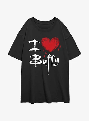 Buffy The Vampire Slayer I Love Girls Oversized T-Shirt