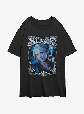 Buffy The Vampire Slayer Frame Rock Girls Oversized T-Shirt