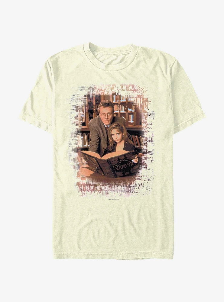 Buffy The Vampire Slayer Giles And Library T-Shirt