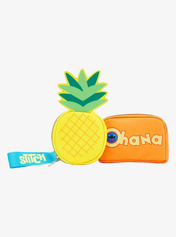 Disney Lilo & Stitch Pineapple & Stitch Coin Purse Wristlet Set - BoxLunch Exclusive