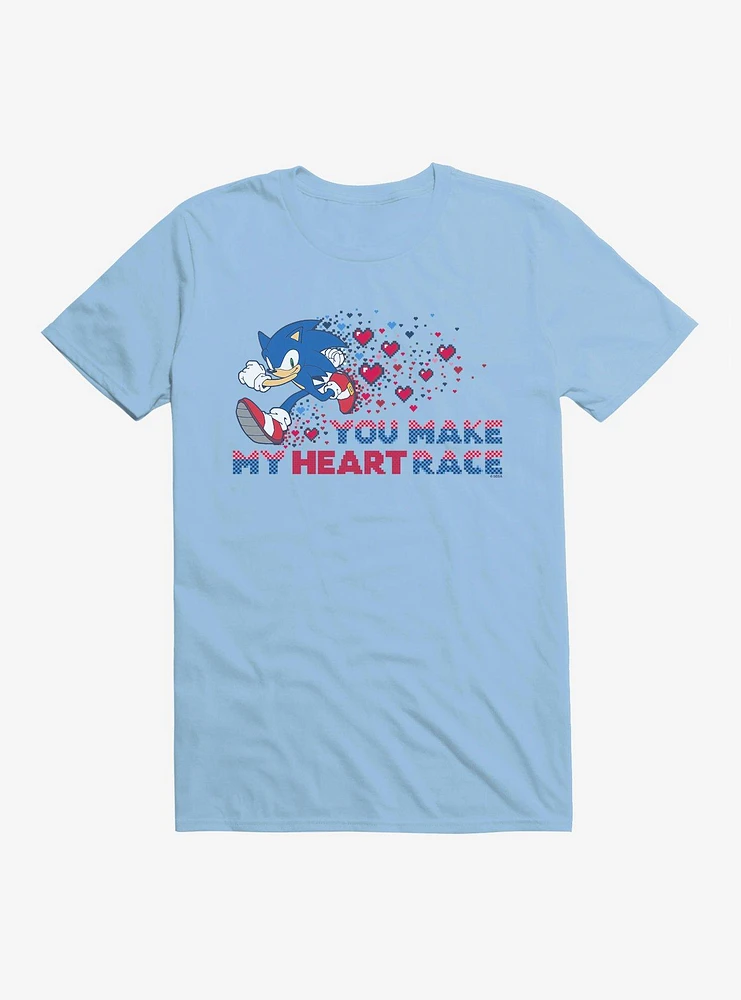 Sonic The Hedgehog Valentine Gaming Heart Race T-Shirt