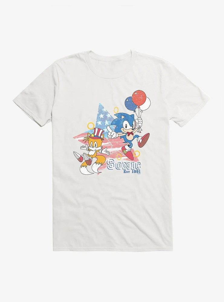 Sonic The Hedgehog Tails Fourth Of July T-Shirt