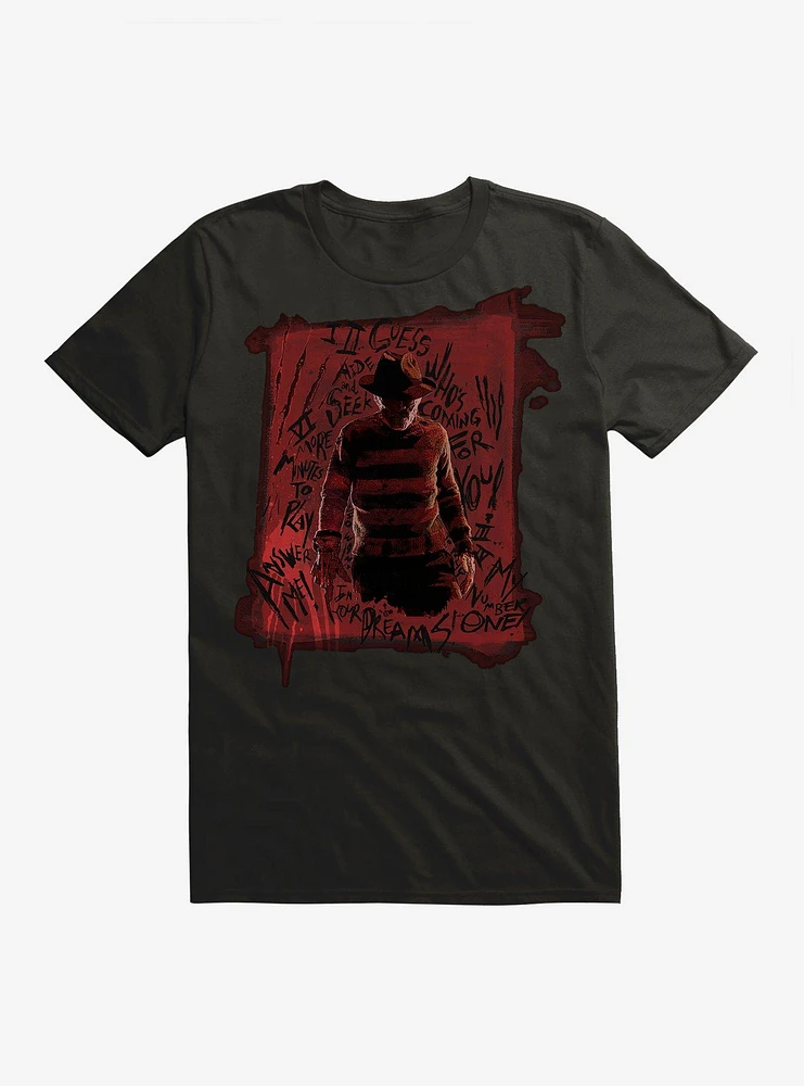 A Nightmare On Elm Street Freddy Writing T-Shirt