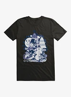 Sonic The Hedgehog Winter Snow Friends Blue Tone T-Shirt