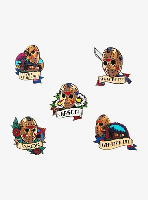 Friday the 13th Jason Voorhees Tattoo Art Mask Blind Box Enamel Pin - BoxLunch Exclusive