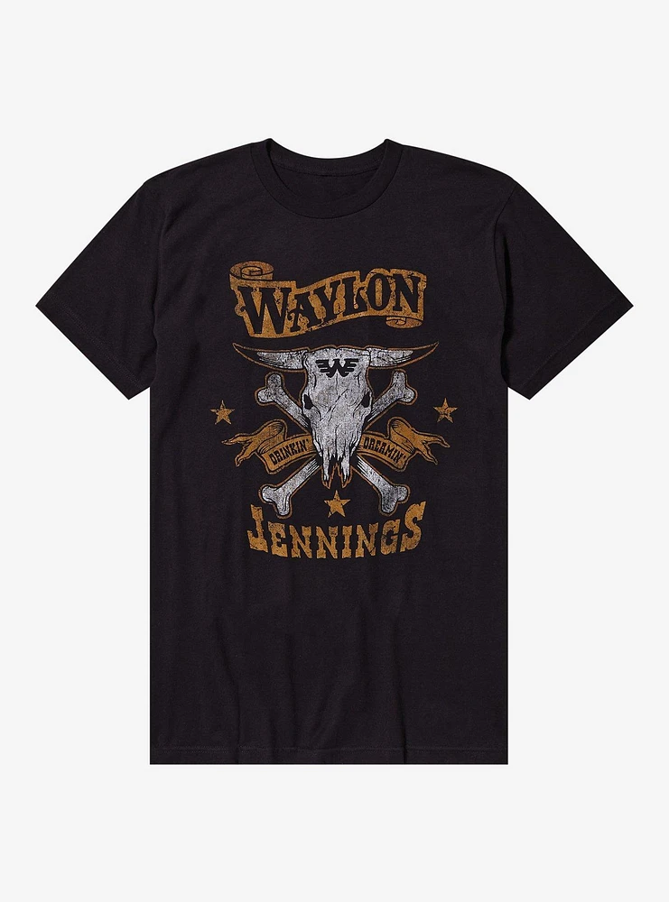 Waylon Jennings Drinkin' & Dreamin' T-Shirt