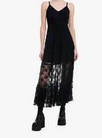 Cosmic Aura Floral Lace Tiered Cami Dress