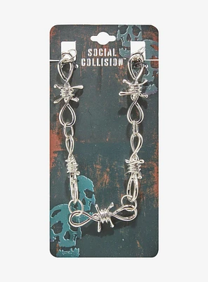 Social Collision Barbed Wire Chain Necklace