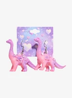 Sweet Society Pastel Gem Dinosaur Earrings