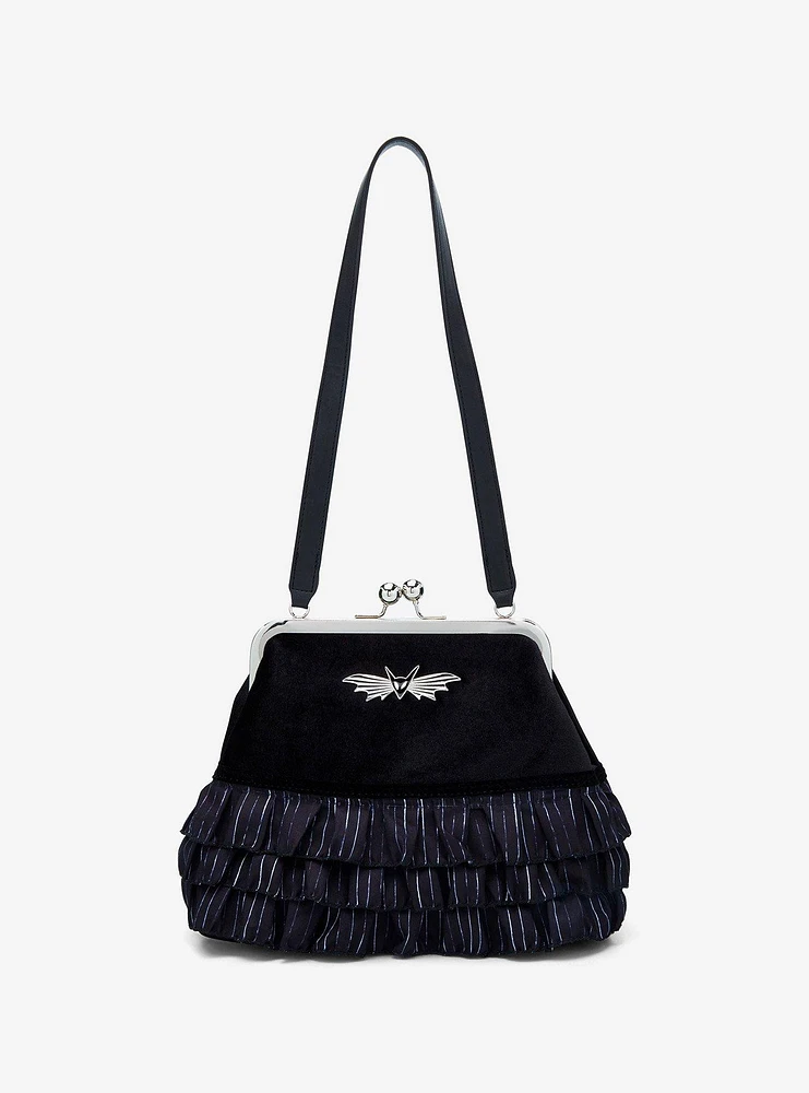 Her Universe The Nightmare Before Christmas Jack Pinstripe Ruffle Handbag