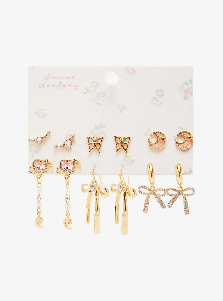 Sweet Society Butterfly Bow Earring Set