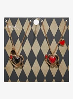 Thorn & Fable Card Suit Heart Best Friend Necklace Set