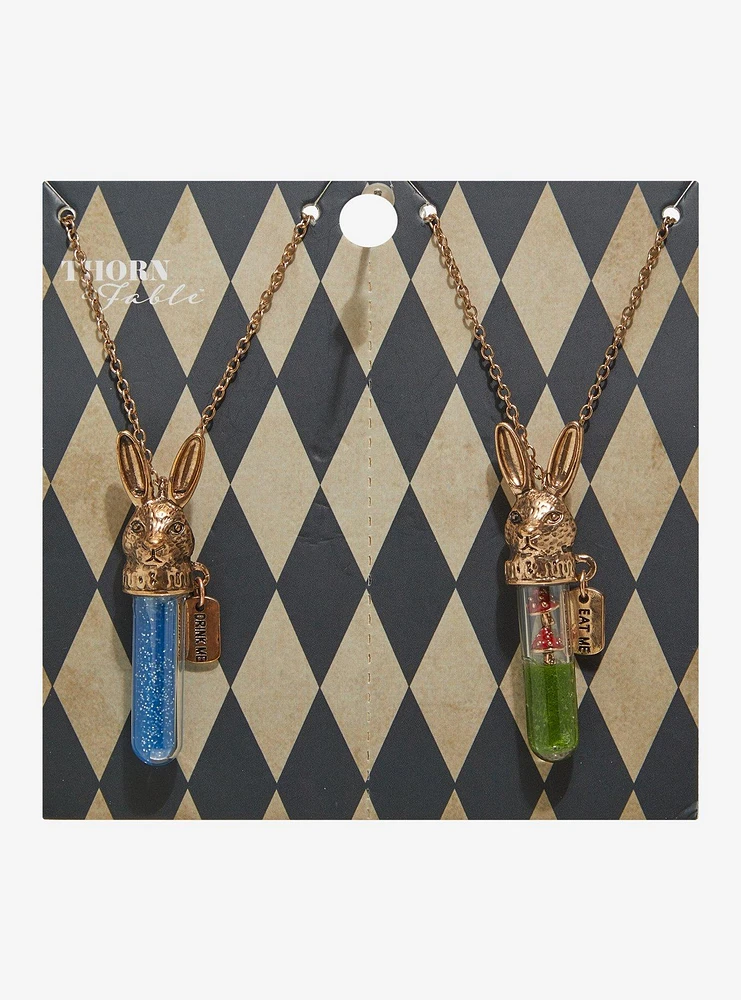 Thorn & Fable Rabbit Bottle Best Friend Necklace Set