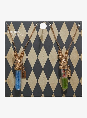 Thorn & Fable Rabbit Bottle Best Friend Necklace Set