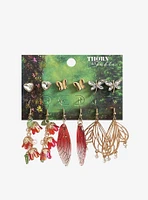 Thorn & Fable Butterfly Wing Stud & Drop Earring Set