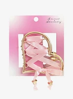 Sweet Society Ribbon Heart Claw Hair Clip