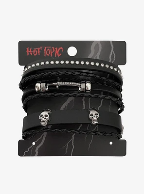 Skull & Sword Cord Bracelet Set