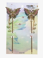 Thorn & Fable Butterfly Flower Hair Stick Set