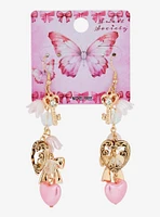 Sweet Society Heart & Bow Drop Earrings