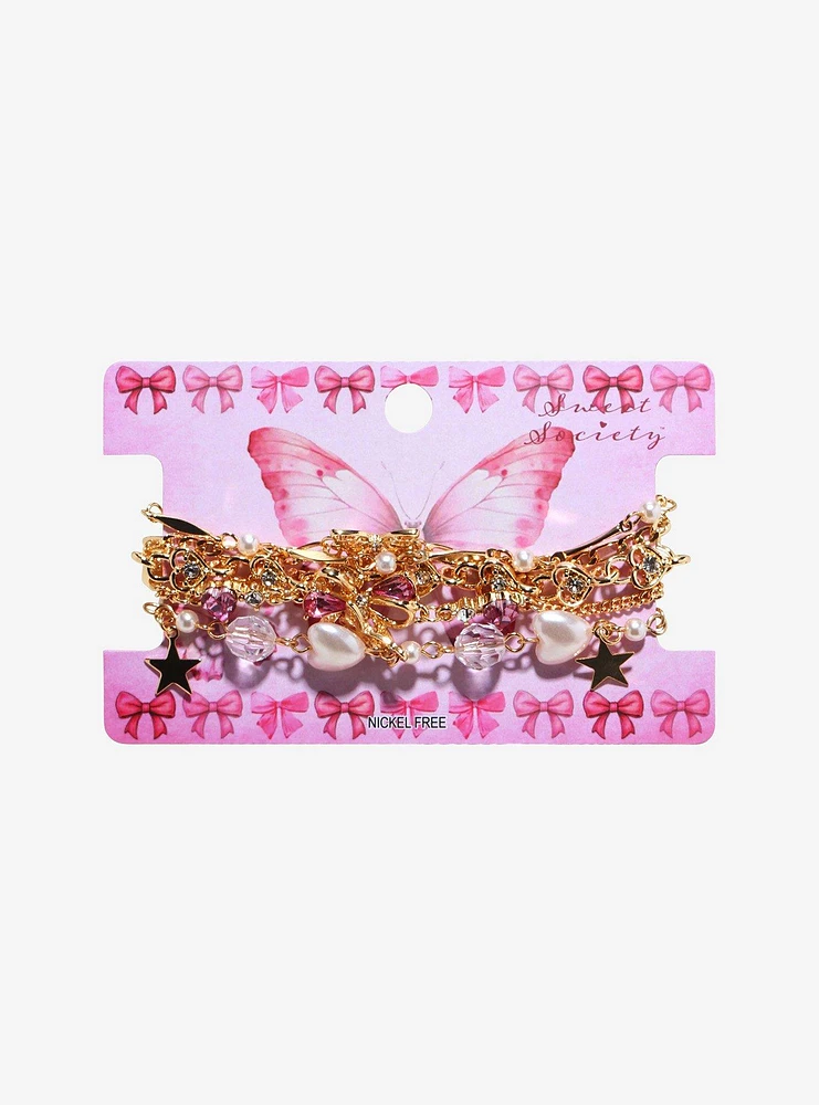 Sweet Society Heart Star Bow Bracelet Set