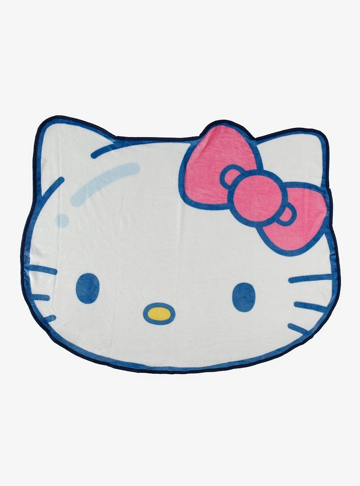 Hello Kitty Face Figural Throw Blanket