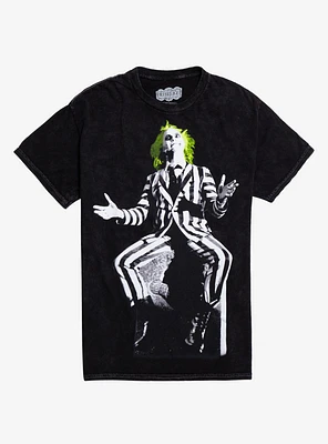 Beetlejuice Jumbo Graphic Two-Sided Boyfriend Fit Girls T-Shirt