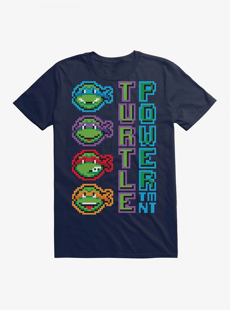 Teenage Mutant Ninja Turtles Pixelated Turtle Power Vertical Team T-Shirt