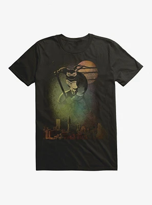 Teenage Mutant Ninja Turtles Donatello Protects The City Spray Paint Black T-Shirt