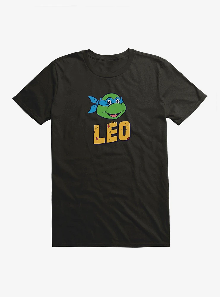 Teenage Mutant Ninja Turtles Leo Face Pizza Name T-Shirt