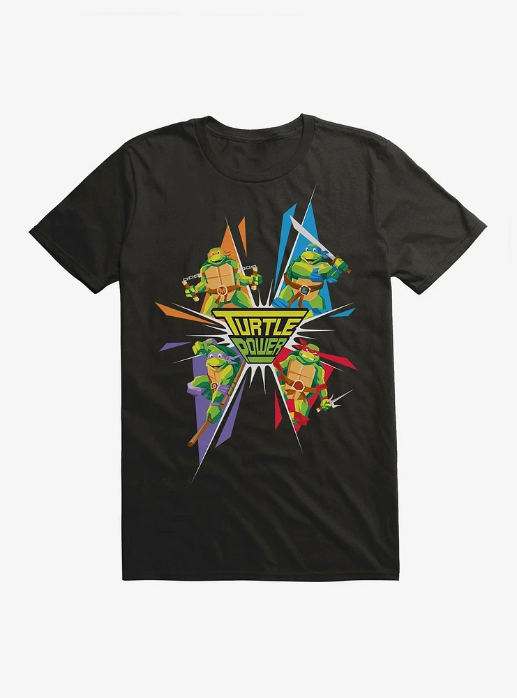 Teenage Mutant Ninja Turtles Turtle Power Group Colors T-Shirt