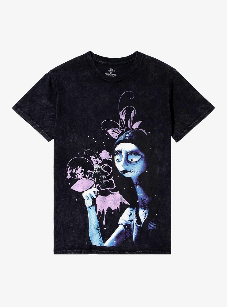 The Nightmare Before Christmas Jack & Sally Wash Boyfriend Fit Girls T-Shirt