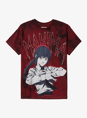 Chainsaw Man Makima Red Tie-Dye T-Shirt