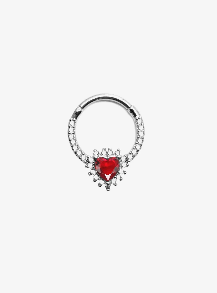 Steel Heart Bling Hinged Clicker